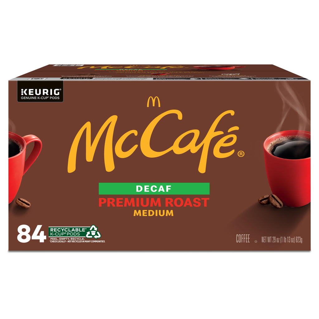 McCafe Premium Roast Decaf Coffee, K-Cup Pods, 84 Count