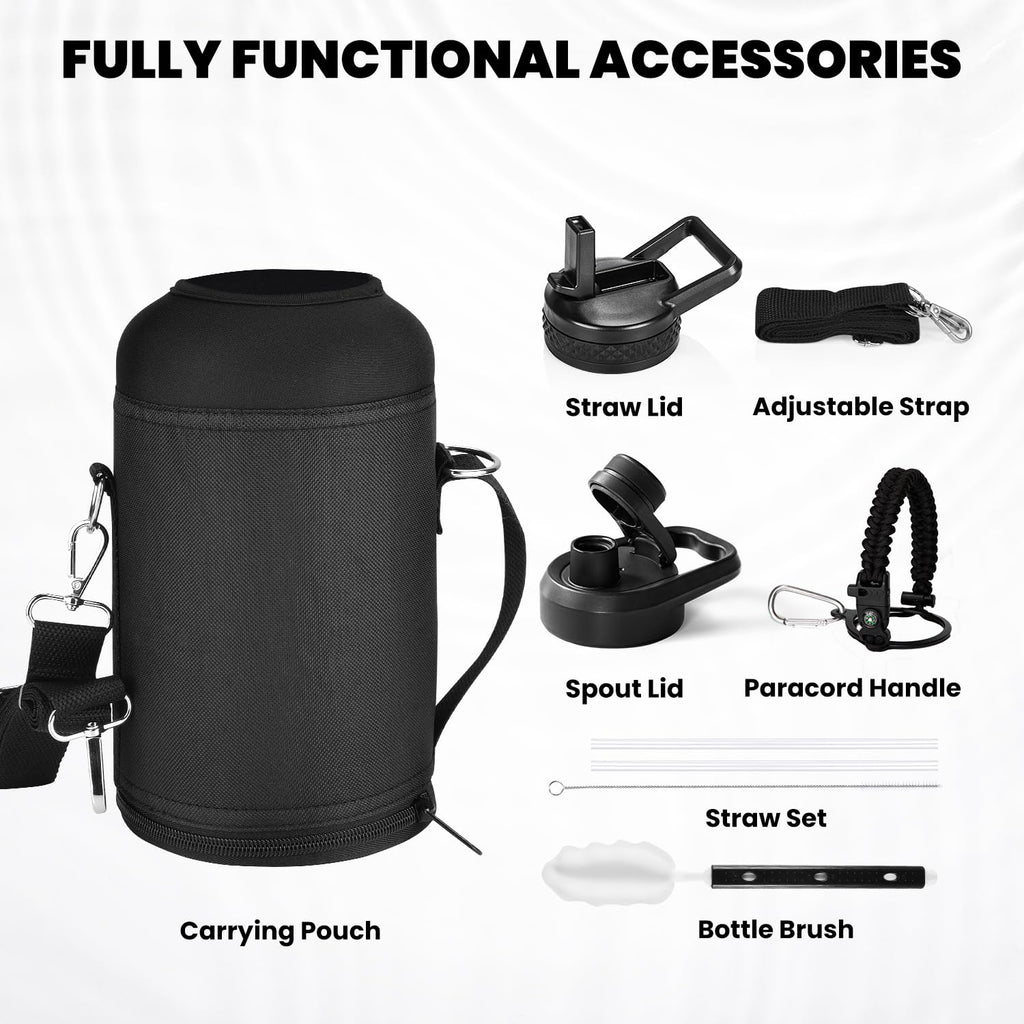 RAYMYLO Insulated Water Bottle 64 oz, Triple Wall Vacuum Stainless Steel