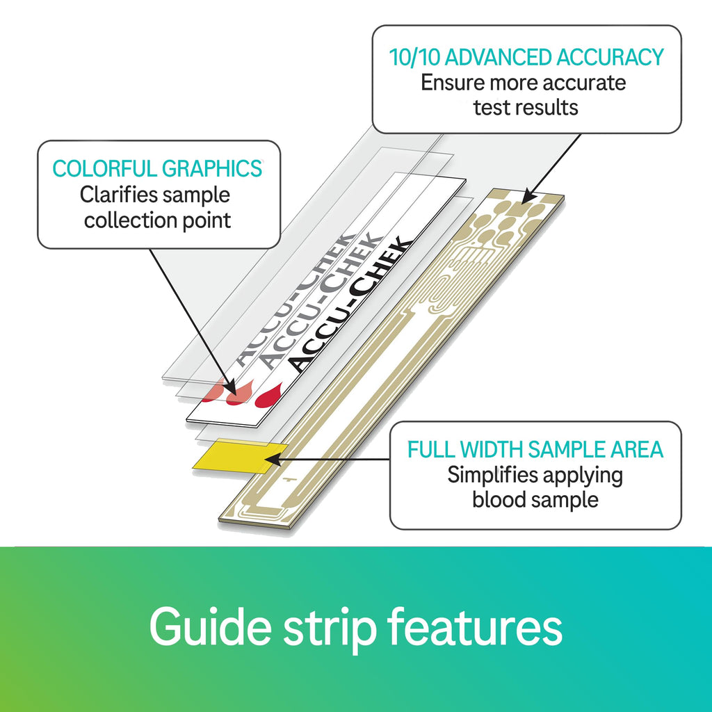 Accu-Chek Guide Glucose Test Strips, Pack of 100