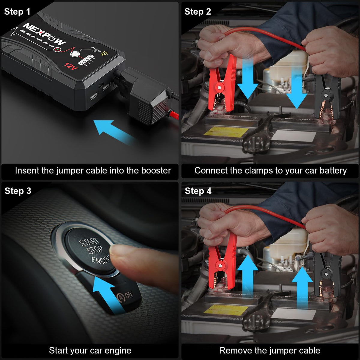 NEXPOW Car Jump Starter 2026 Upgraded Car Battery Jump Starter Pack