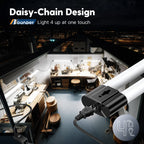 10 Pack 4FT LED Shop Light, 6500K, 40W=250W, 4400LM, 4 Linkable