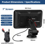 2K Backup Camera Kit, 7 Inch Monitor, Wired Zero-Lag, Night Vision