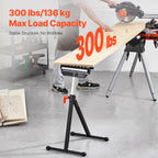 VEVOR Roller Stand, 300 lb Load Capacity, 26.8-42.5 in Adjustable Height, Folding Heavy Duty with 11.5 inch Polished Multi-Directional Roller Head