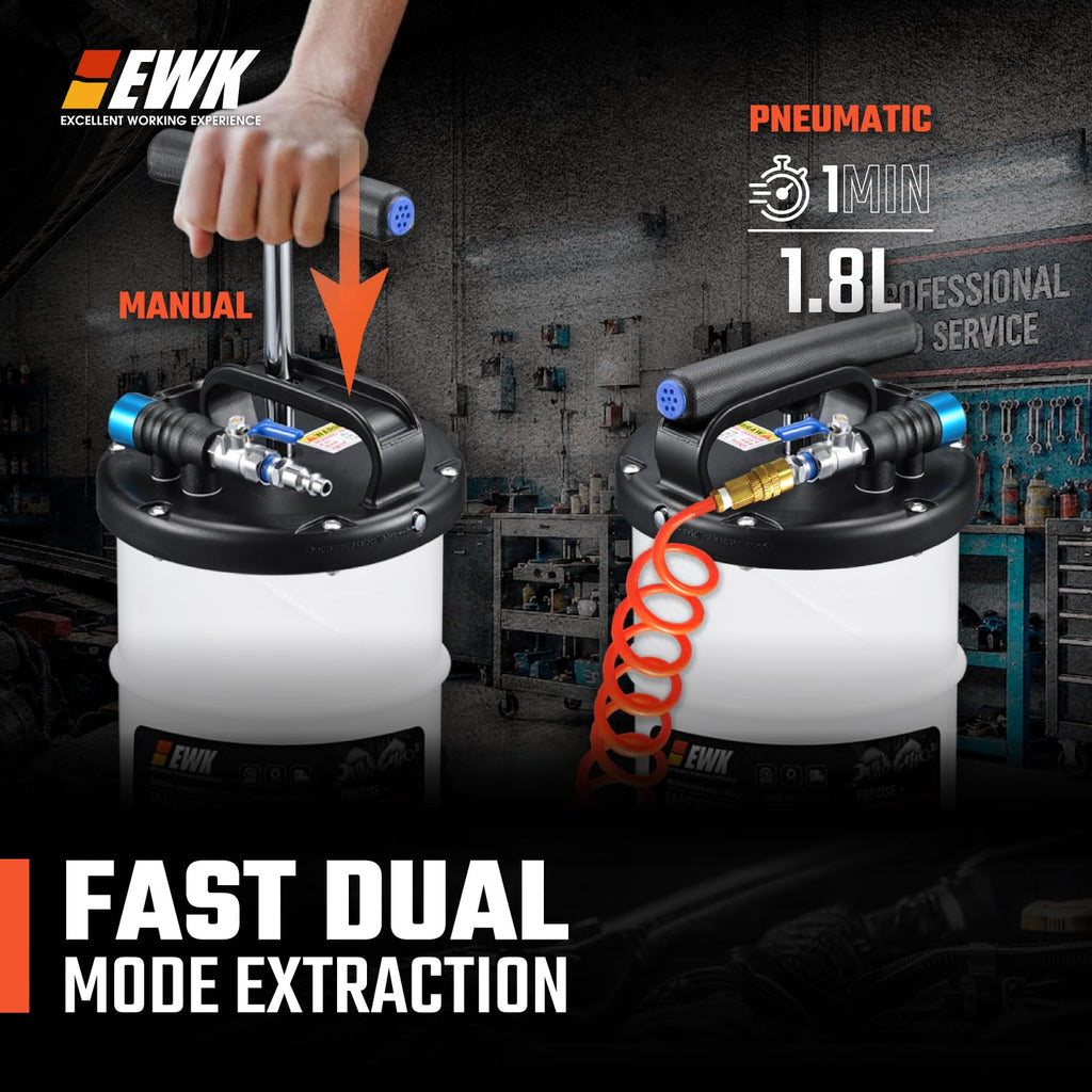 EWK 6.5L Pneumatic/Manual Oil Extractor, Oil Change Pump for Automotive