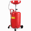 VEVOR 20-Gallon Waste Oil Drain Tank, Air Operated Portable Oil Drainer with Adjustable Funnel Height, Fluid Fuel Transfer Drainage with Wheels, Oil
