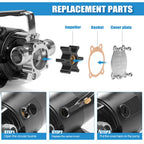 Water Transfer Pump, 115V 1/10HP Electric Utility Pump with On/Off Switch 2 * 6 ft Water Hoses Kit for Removing Water from Garden Pools Aquariums Hot