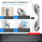 2 Pack Grab Bars for Shower, 16 Inch Shower Handles for Elderly