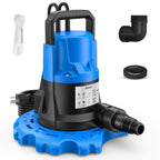 1 HP Automatic Cover Pump, 5000 GPH Submersible Pumps with 3/4” Check Valve Adapter & 25ft Power Cord, Water Removal for Pool, Hot Tubs, Rooftops