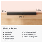 Fire TV Soundbar Plus (newest model) with built-in subwoofer, 3.1 channel, Dolby Atmos, clear dialogue