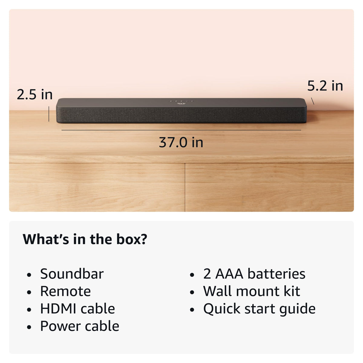 Fire TV Soundbar Plus (newest model) with built-in subwoofer, 3.1 channel, Dolby Atmos, clear dialogue