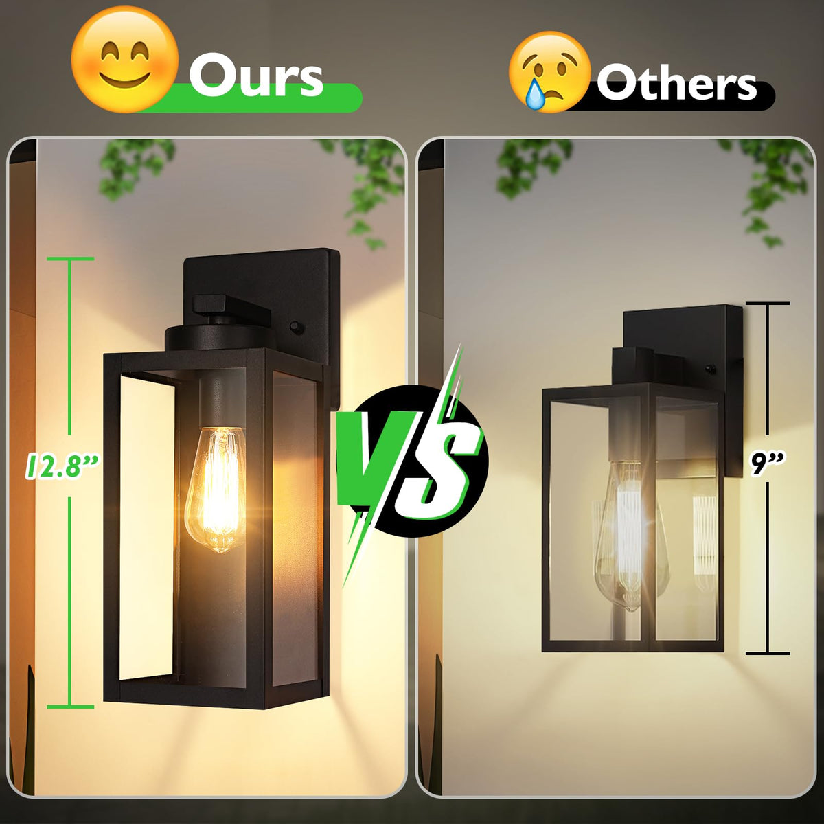 Outdoor Wall Light Fixtures, Modern Black Exterior Wall Lanterns