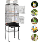 Yaheetech 64-Inch Open Top Bird Cage for Parakeets & Cockatiels, Black
