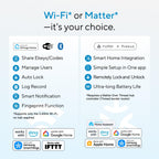 ULTRALOQ Bolt SE Wifi Smart Deadbolt Lock, Supports Matter, Remote Control