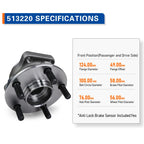513220 Front Wheel Hub and Bearing Assembly Compatible with 2005-2014 Subaru Outback, 2005-2014 Subaru Legacy 5Lugs w/ABS