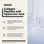 NAKED Collagen Advanced - Peptides Protein Powder, Hyaluronic Acid, Vitamin C, Pasture-Raised, Grass-Fed Hydrolyzed Collagen Supplement, Paleo