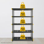 CX 5-Tier Heavy Duty Plastic Storage Shelves for Garage Organization