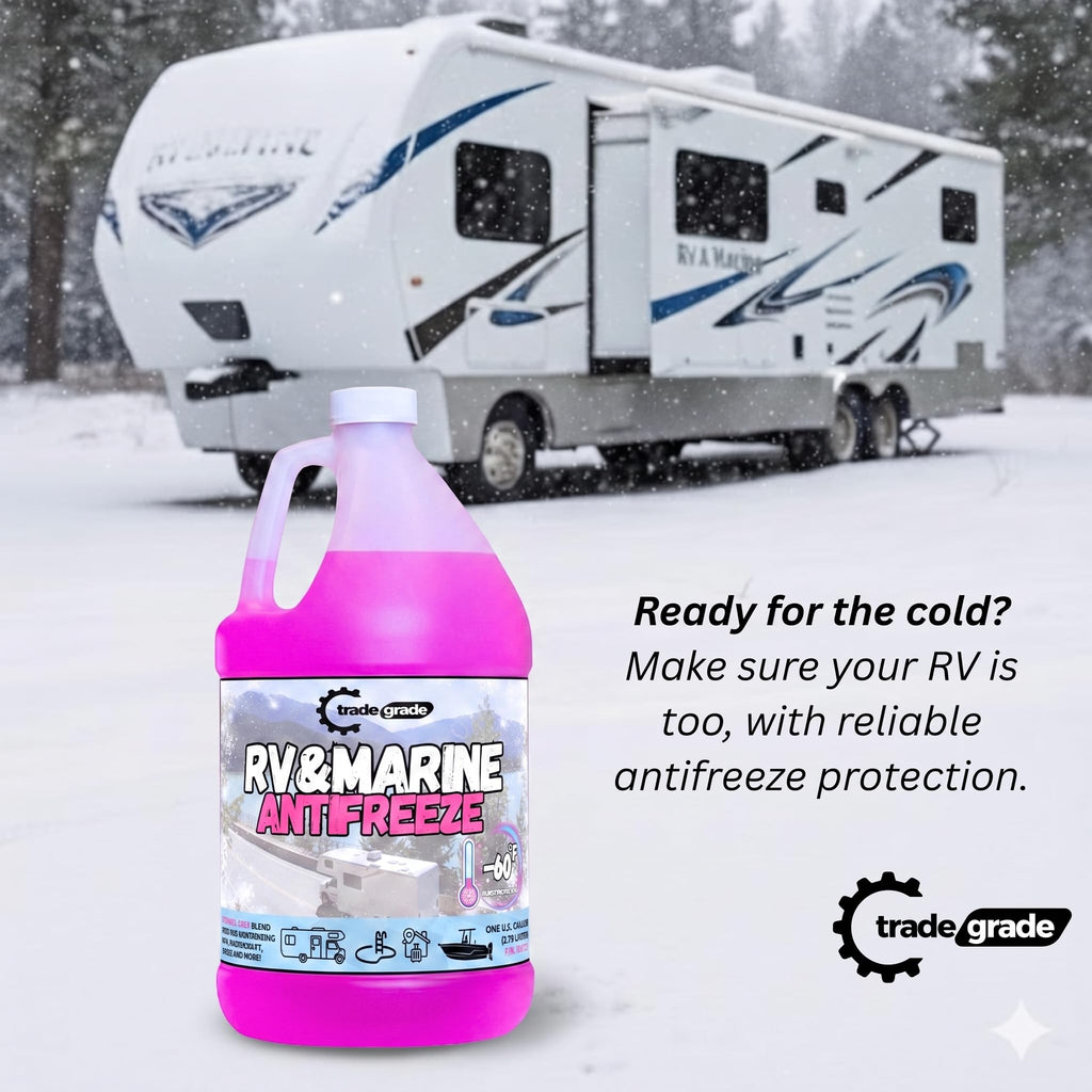 Premium Blend RV Antifreeze for Winterizing – Marine Antifreeze -60°F Freezing Point Protection, 4 Gallon (4-Pack) – Pink Winterizing Fluid for Boats