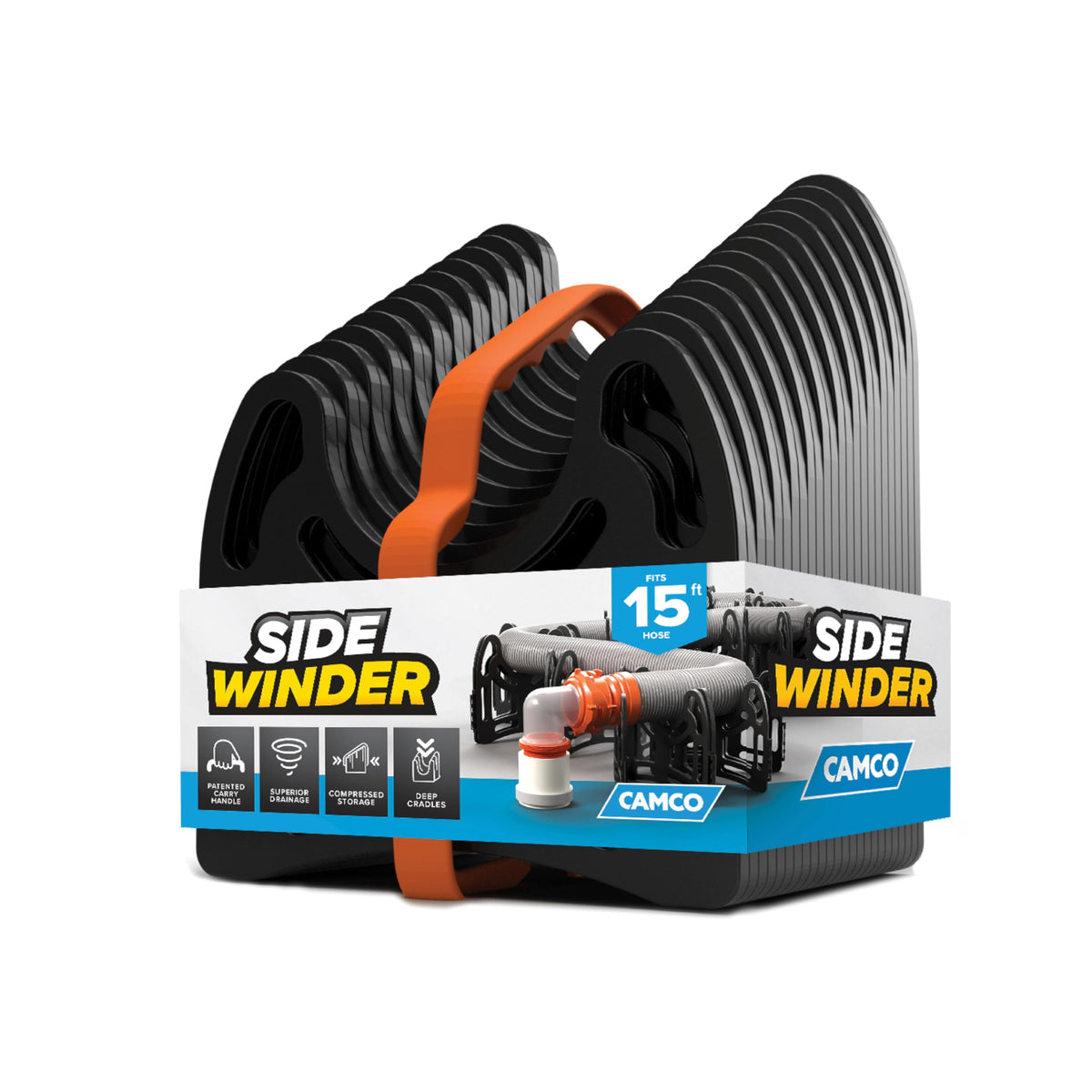 Camco Sidewinder Telescoping Folding RV Sewer Hose Support, 15 Ft, 43043