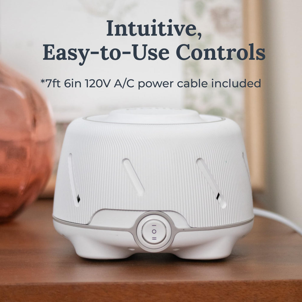 Yogasleep Dohm (White/Gray) The Original White Noise Machine, Relaxing Natural Sound from a Real Fan, Sleep Aid & Noise Cancelling for Adults & Baby