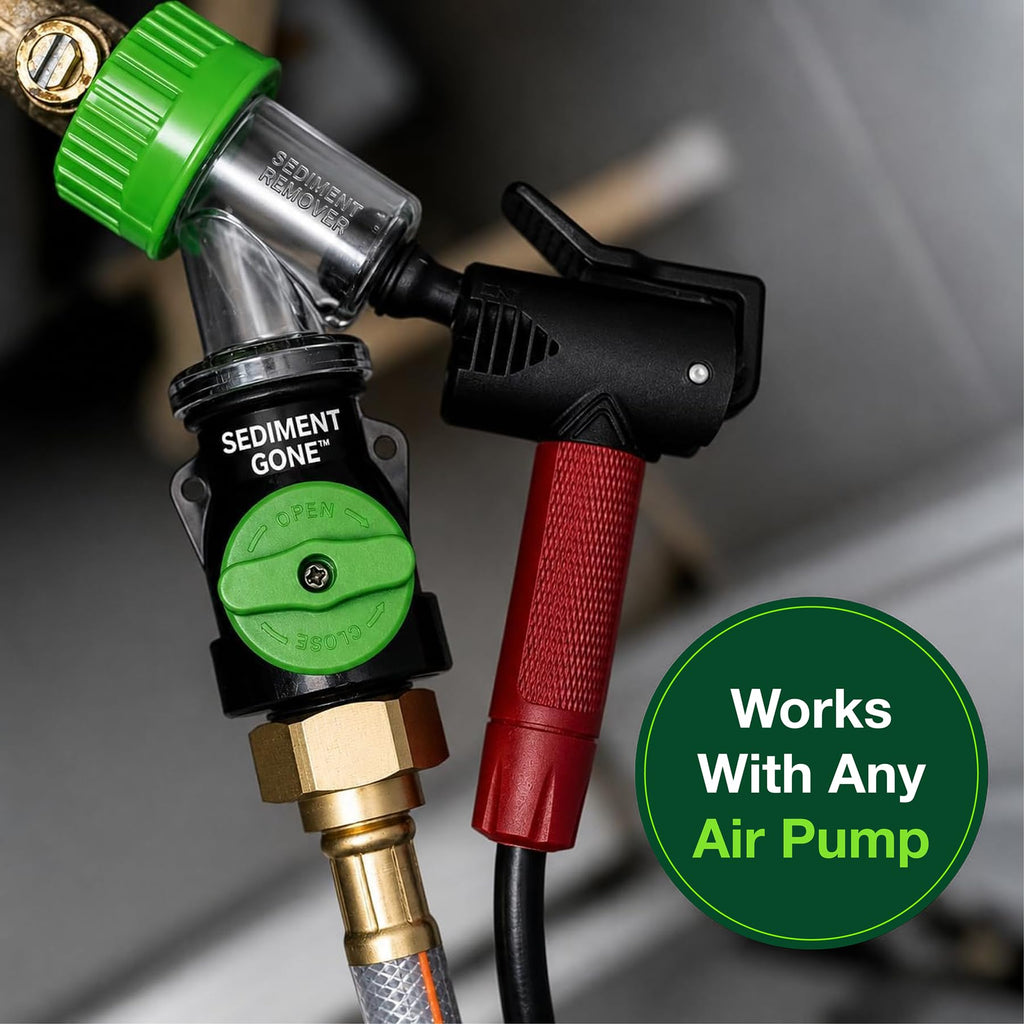 The Original Sediment Gone™ Water Heater Flush Kit & Sediment Removal Tool