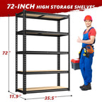 REIBII 2400 LBS Garage Shelving for Basement, Adjustable Shelving Unit