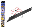 SootEater Rotary Chimney Cleaning System - Gardus RCH205-B Chimney Sweep Kit, Cleans Open Chimneys up to 18' with 6 Flexible 3' Rods, Chimney