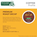 McCafe Premium Roast Decaf Coffee, K-Cup Pods, 96 Count