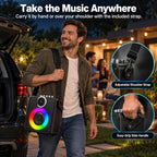 200W Karaoke Machine with 2 Rechargeable Wireless Microphones for Adults