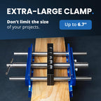 Self Centering Dowel Jig with Elongated Jaws & Extra Wide Clamp up to 6.7" - Precision Woodworking Made Effortless - Lasting Craftsmanship - Aluminum
