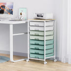 Rolling Cart with Drawers,Craft Organizers and Storage, Green