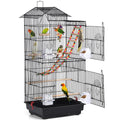 Yaheetech 39" Roof Top Flight Cage with Toys, Wrought Iron Bird Cage for Cockatiels, Conures, Lovebirds, Budgies & Small Birds