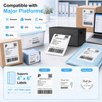 Thermal Shipping Label Printer 4x6 Bluetooth Label Maker for Small Business
