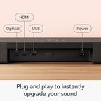 Fire TV Soundbar Plus (newest model) with built-in subwoofer, 3.1 channel, Dolby Atmos, clear dialogue