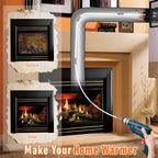 30Feet Chimney Sweep Kit,8 in Brush Head,Dryer Vent Cleaner Kit, Chimney Sweep&Chimney Cleaning Kit, Rotary Chimney Cleaning System for