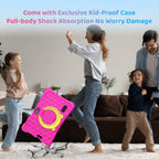 Kids Tablet, 7 inch Android Tablet for Kids, 6GB+32GB 1TB Expand, Quad-Core Tablets with Case, BT, WiFi, Parental Control, Games, Dual (Rose)