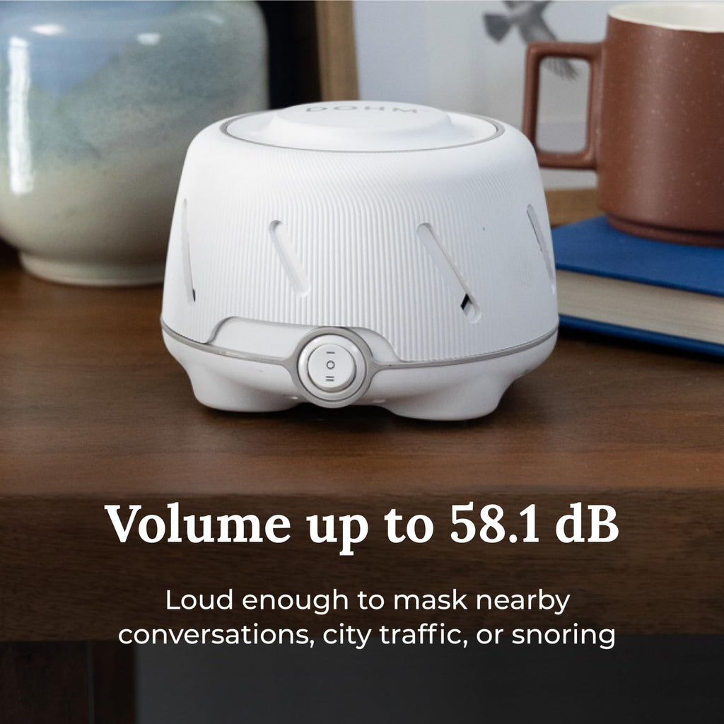 Yogasleep Dohm (White/Gray) The Original White Noise Machine, Relaxing Natural Sound from a Real Fan, Sleep Aid & Noise Cancelling for Adults & Baby