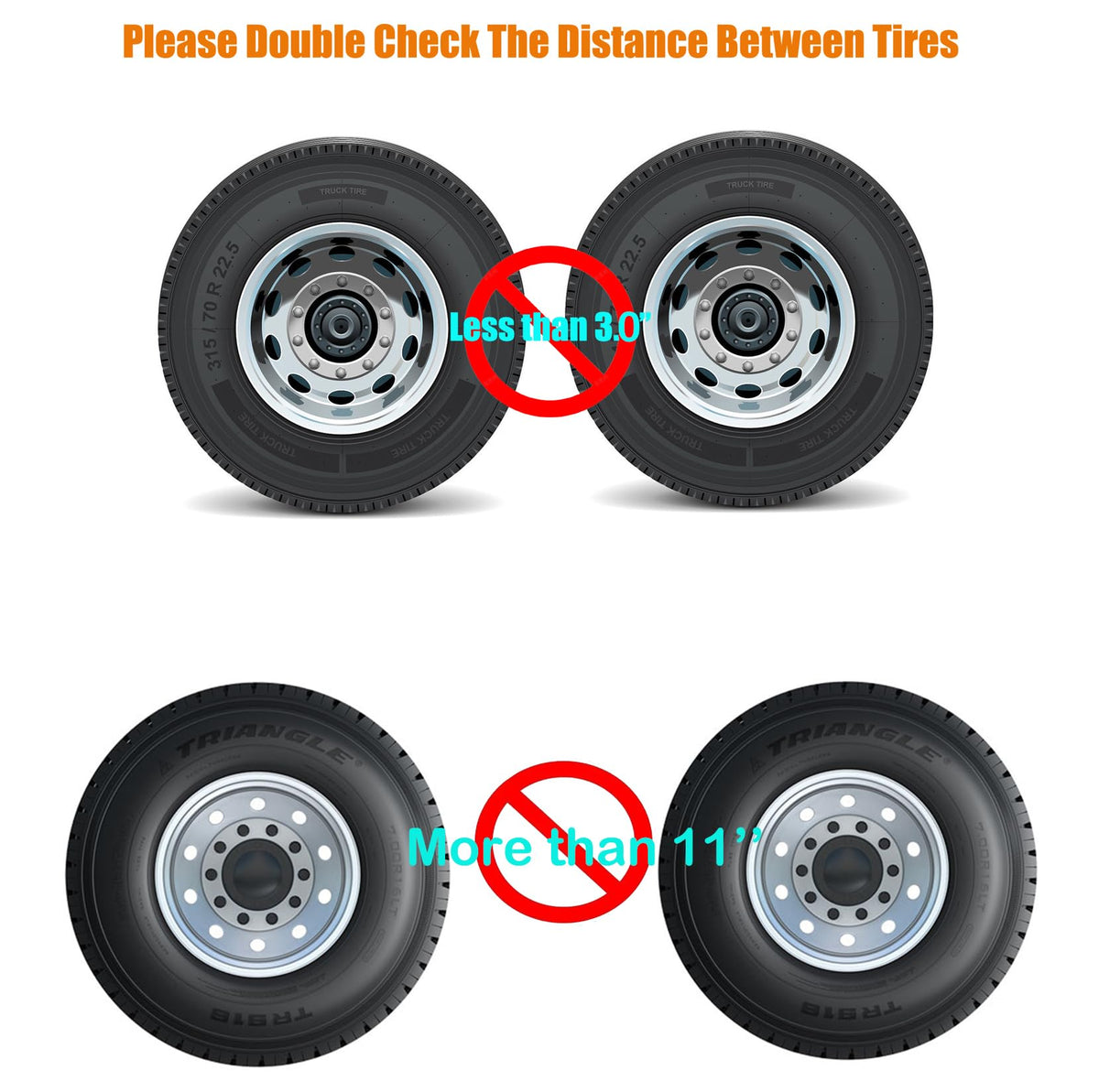 Camper Wheel Chock, 2 Sets of Tire Lock Chocks