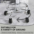 500lb heavy-duty Rolling Stool with Wheels,9.5cm thick Comfort cushion