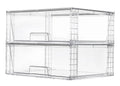 Vtopmart 2 Pack Large Clear Stackable Plastic Storage Drawers for Closet