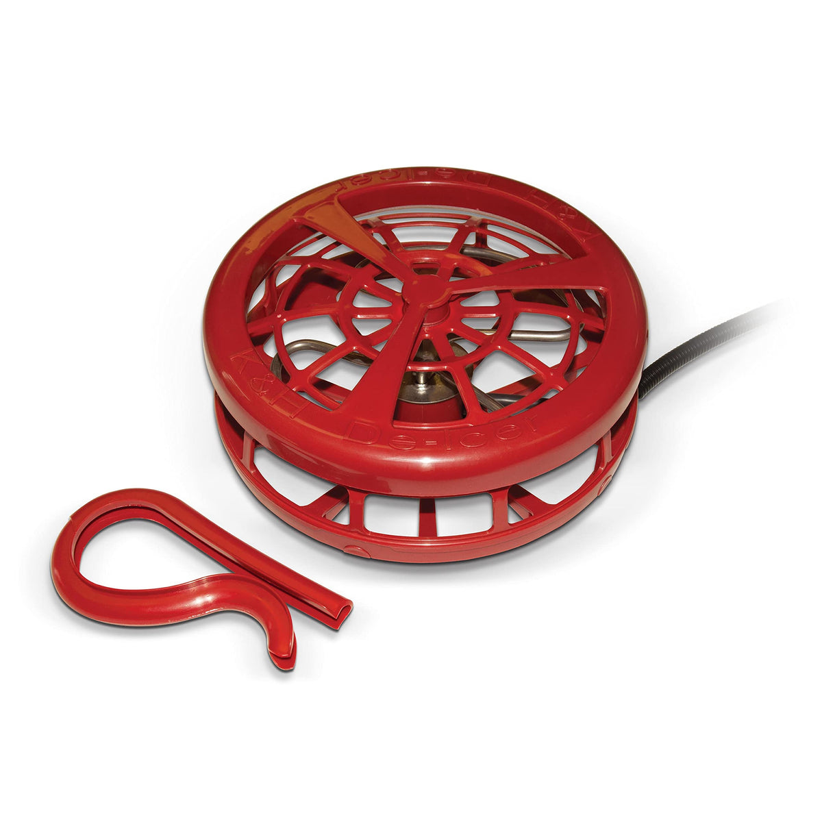 K&H Stock Tank Deicer, Pond Heater, 500W, Safety Listed, Red