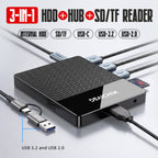 1TB External Hard Drive, USB C & USB 3.0 Multiport Hub+ SD/TF Card Reader 7-in-1 All in One, Docking Station, Multi-Function HDD for Windows, Mac