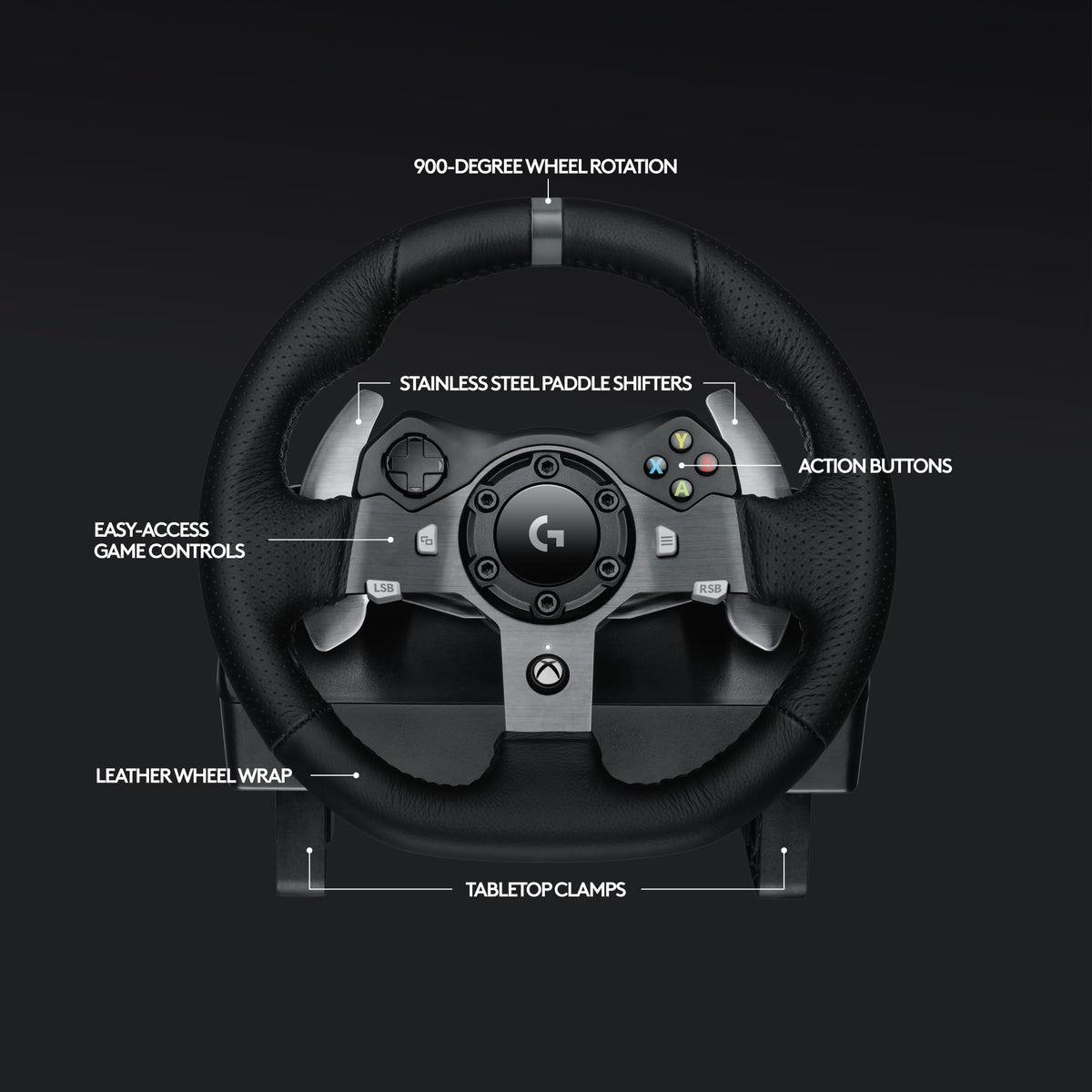 Logitech G920 Racing Wheel and Pedals for Xbox X|S/Xbox One/PC