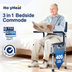 M73 Drop Arm Bedside Commodes for Seniors, Potty Chair for Adults