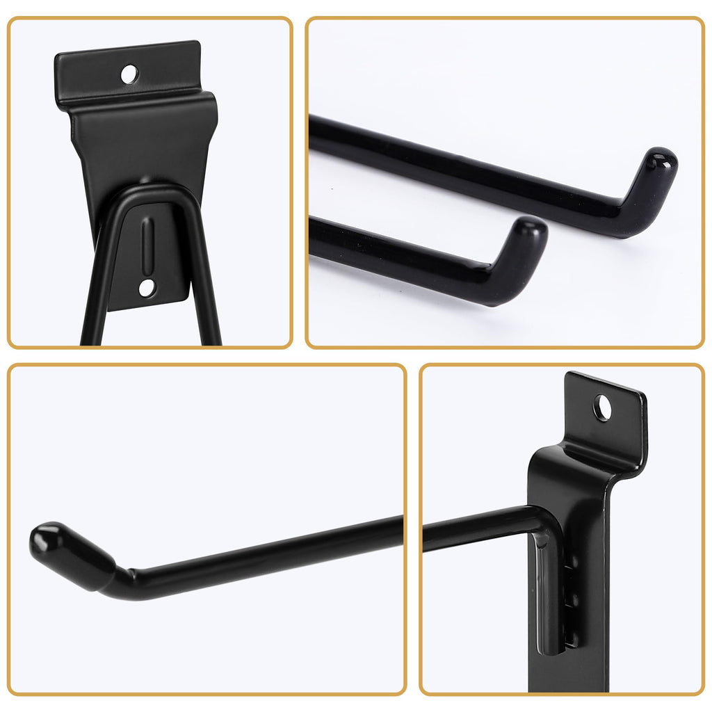 Heavy-Duty Slatwall Baskets and Hooks - Slatwall Accessories for Standard Slatwall Panels | Ideal for Organizing Garages and Workshops