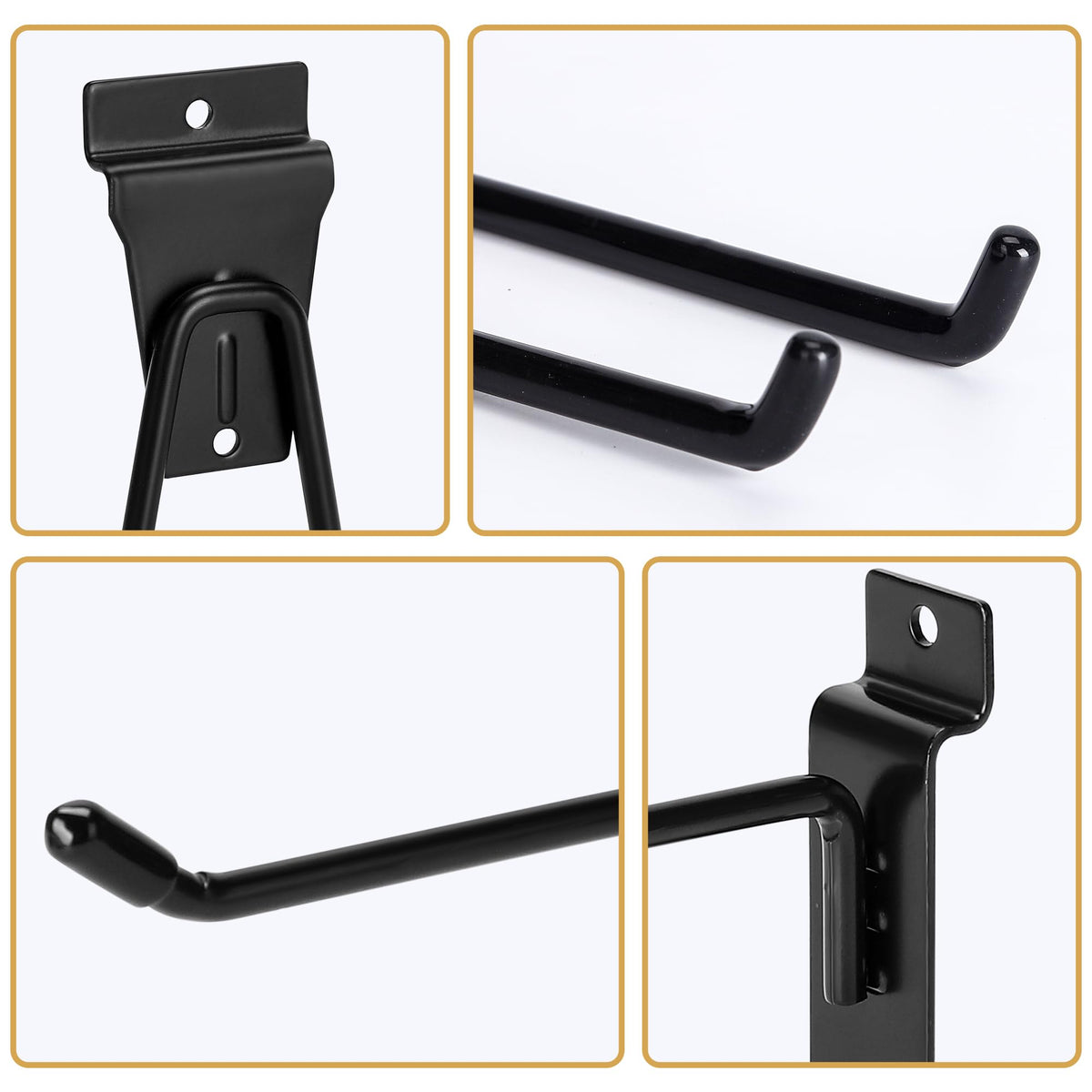 Heavy-Duty Slatwall Baskets and Hooks - Slatwall Accessories for Standard Slatwall Panels | Ideal for Organizing Garages and Workshops