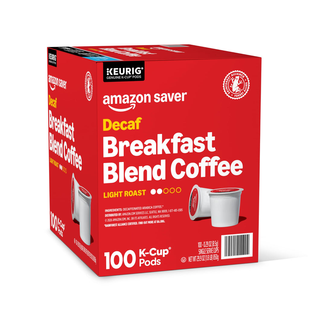 Saver, Decaf Breakfast Blend Coffee Single Serve Cups, Light Roast, 29.9 Oz, 100 Ct (Previously Happy Belly)