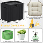Greesum Outdoor Storage Box 31 Gallon Storage Box with Lid for Patio Furniture, Garden Tools, Pool Supplies, Waterproof and UV Resistant, Lockable