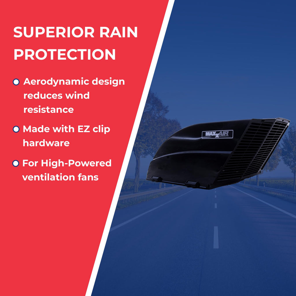 MAXXAIR FANMATE 00-955002 RV Fan and Vent Cover, Black