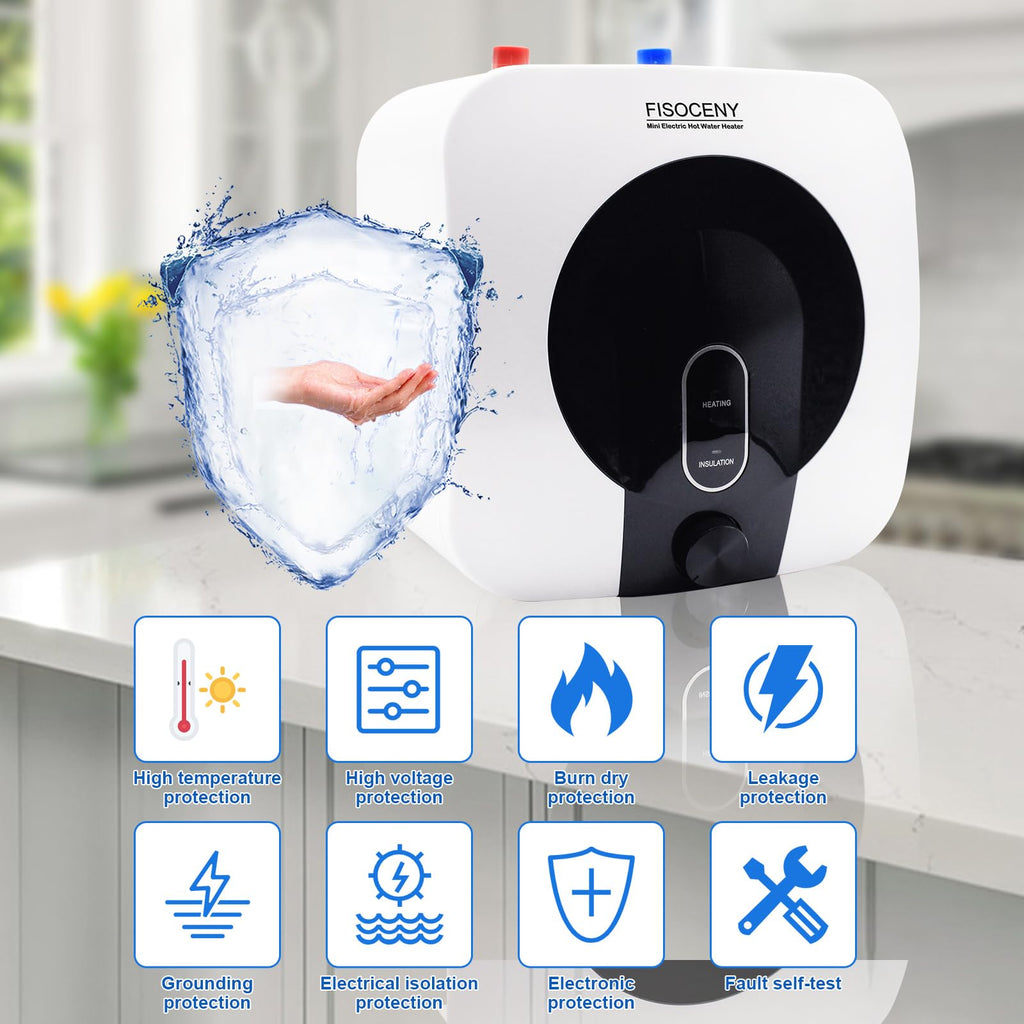 2.5 Gallon Water Heater Under Sink Instant Hot Mini Tank Water Heaters 110V 120V Small Hot Water Heater,1500W Rv Compact Mini Water Heater Kitchen