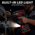 1/2" Cordless Impact Wrench 1107Ft-lbs(1500N.m) with 21V 2 Battery